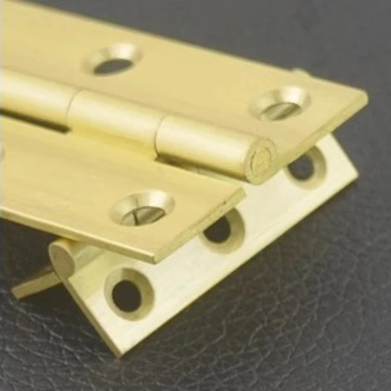 10 Pcs/Bag Brushed & Sealed Brass Hinges Jewelry Box Door Kitchen Cabinet Door Copper Hinges Small Box Exquisite Hinges