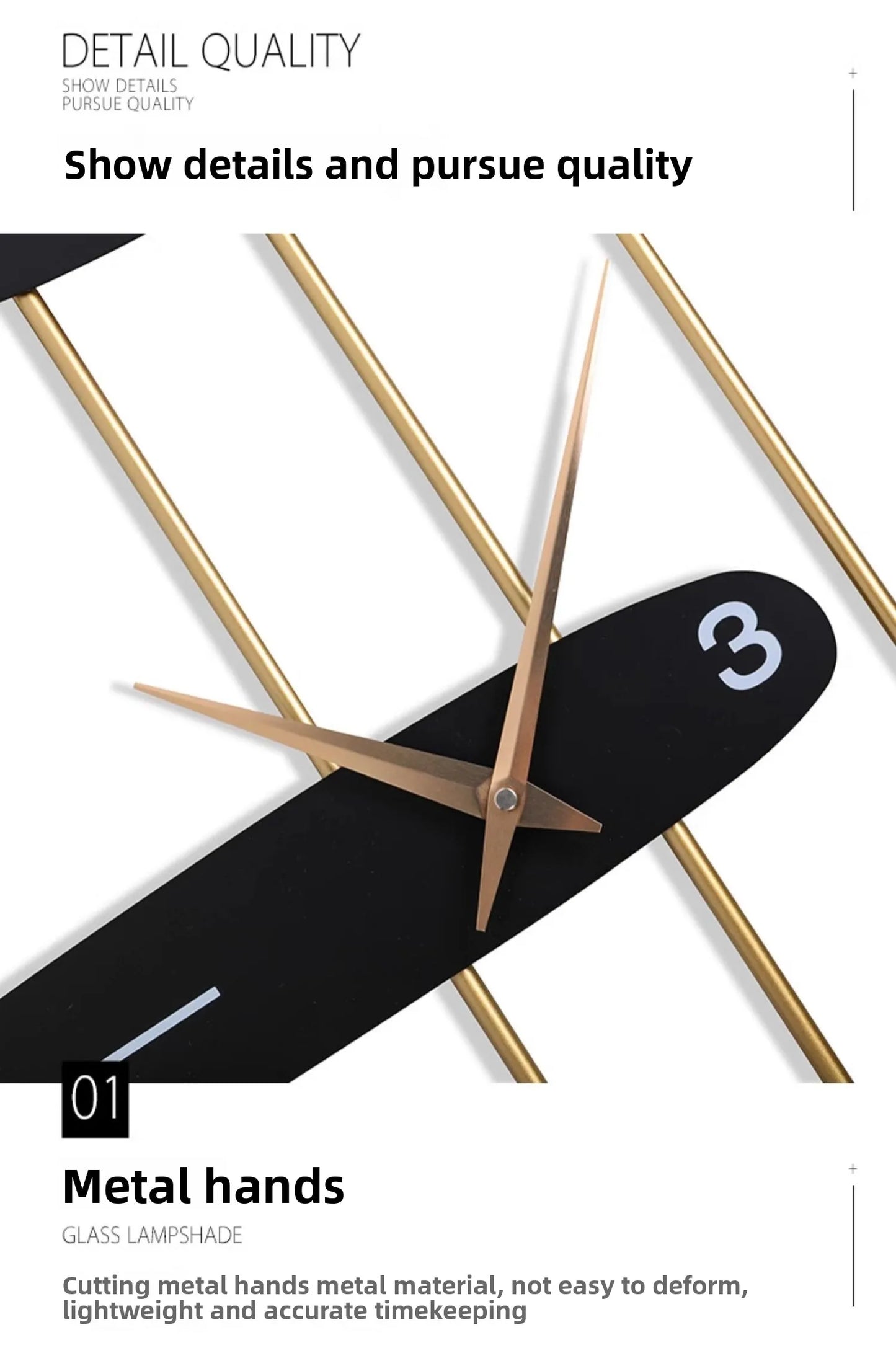 Modern Light Luxury Wall Mounted Clock, Internet Famous Fashion Decoration Watch,creative Home Minimalist and Atmospheric Clock