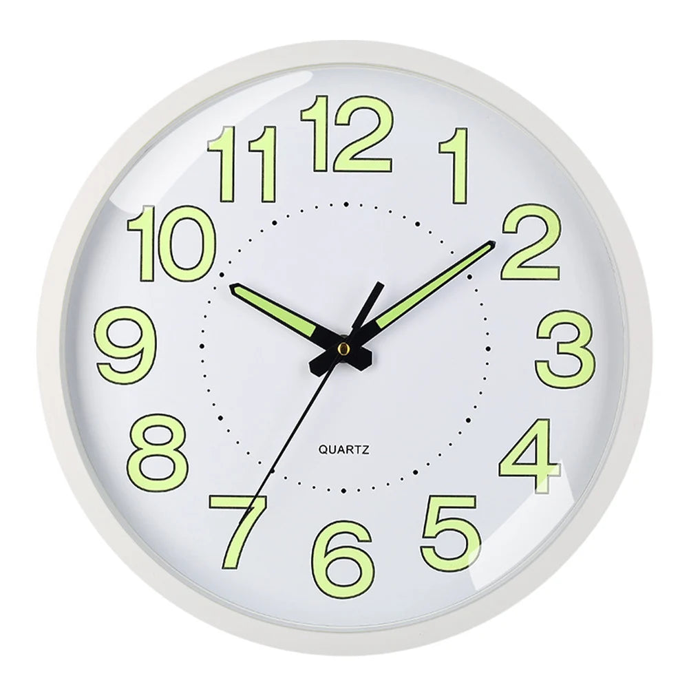 12inch Luminous Wall Clock Non-Ticking Silent Quartz Clock Energy-Absorbing Glow in The Dark Wall Time Clock for Bedroom Office