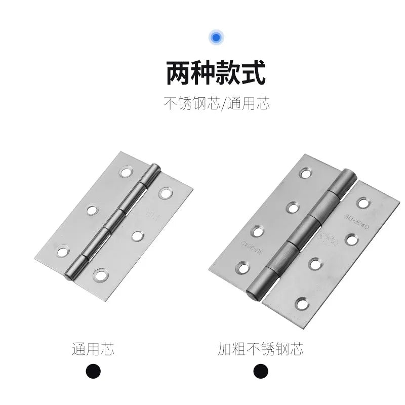 1-4 Inch Furniture Cabinet Door Hinges Stainless Steel Drawer Fitting Hinge Hardware Box Accessories 2in 3in 1.5in 2.5in 3.5in