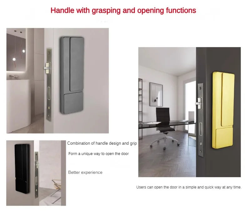 Advanced Security Lock, Invisible Lock, Indoor Bedroom, Bathroom Door Lock, Ultra-thin Silent Magnetic Suction, No Handle Lock