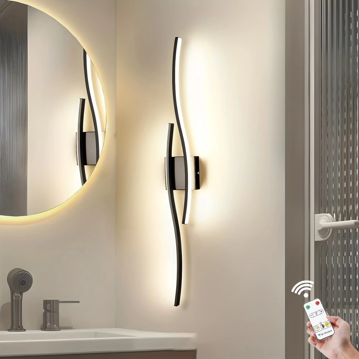 LED Rechargeable Wall Sconce Touch Switch For Living Room Bedroom Study Stairwell Restroom Wireless Installation Home Lighting