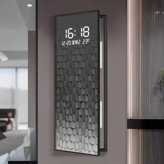 Nordic Style Digital Clock Wall Art Aesthetic Unique Luminous Modern Digital Clock Living Room Orologio Da Parete Home Decor