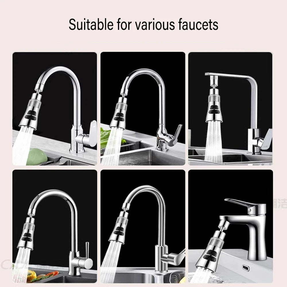 Kitchen Faucet Extender With Filter Function Universal 360° Rotate Aerator Splash Filter Washbasin Faucet Bubbler Nozzle Aerator