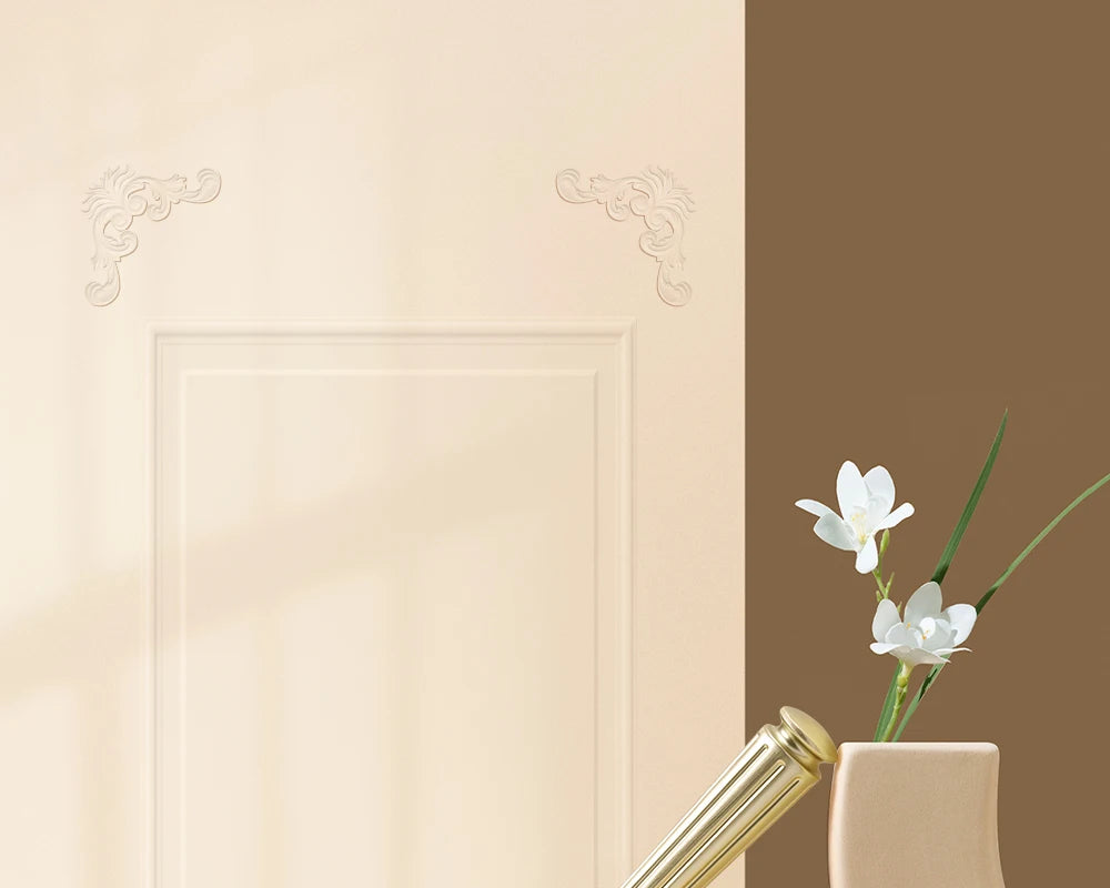 French door lock for indoor and household use, copper brushed matte wood door, split handle, bedroom silent lock