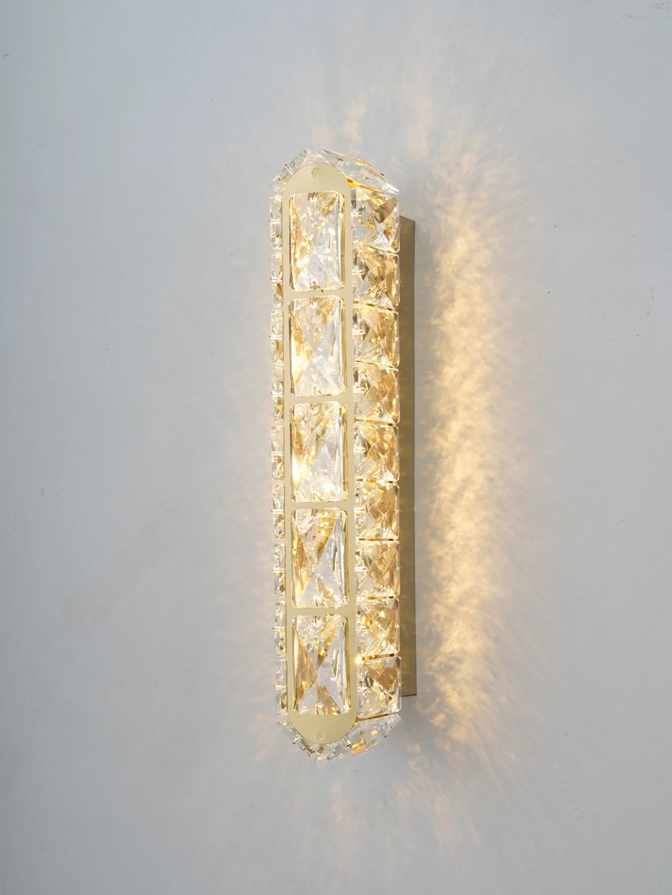 Gold/Silver Wall Lamp crystals strip interior wall light for living room background bedside corridor decoration wall