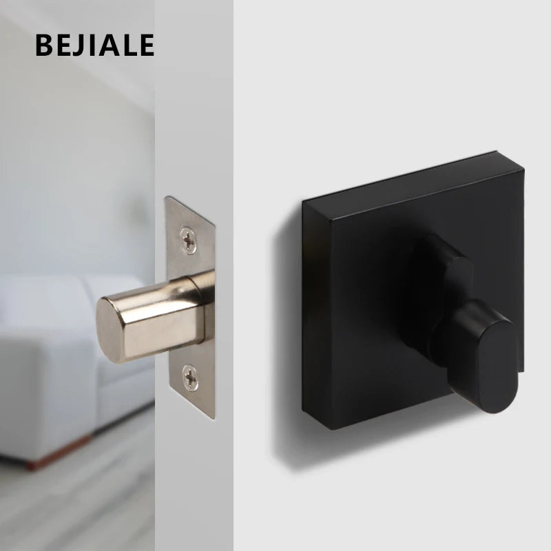 Zinc Alloy Deadlock Invisible Exit Square Door Lock Indoor Bedroom Passage Auxiliary Lock Door Single Tongue Hidden Lock