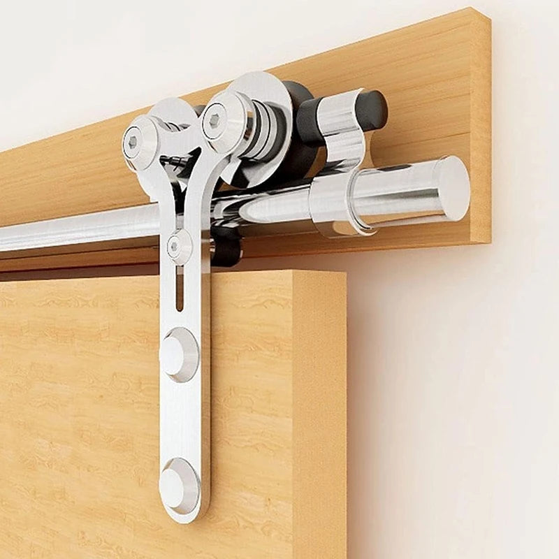 CCJH  4-6.6FTSliding Door Track Kit,  Internal Stainless Steel Sliding Barn Wood Door Hardware System for Single Door