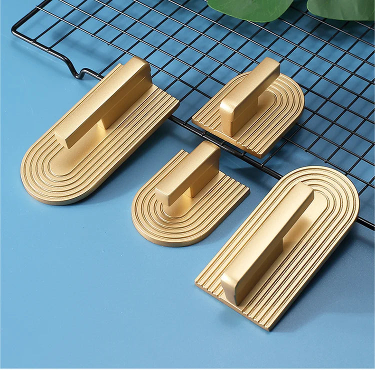 Golden Cupboard Door Handle Modern Minimalist Wardrobe Door Knob Drawer Knobs Shoe Cabinet Handle Furniture Handle