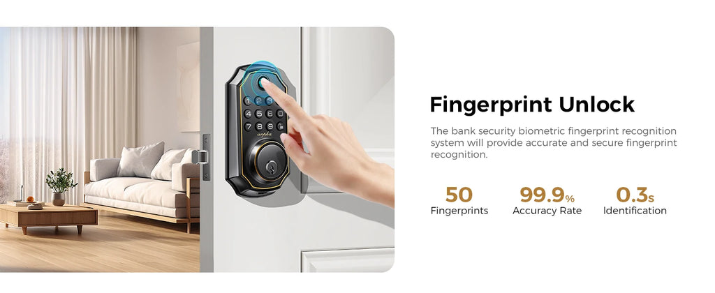 Buy Smart Fingerprint Deadbolt | Secure Keyless Entry – Only $95.65