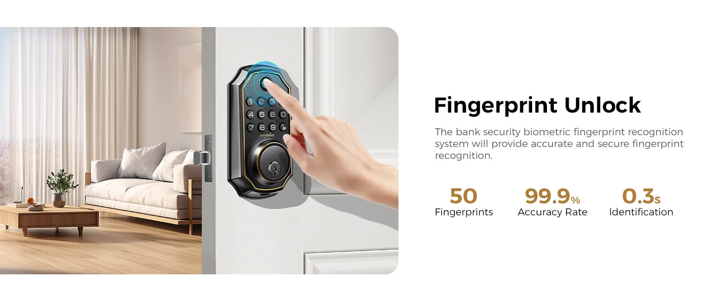 Buy Smart Fingerprint Deadbolt | Secure Keyless Entry – Only $95.65