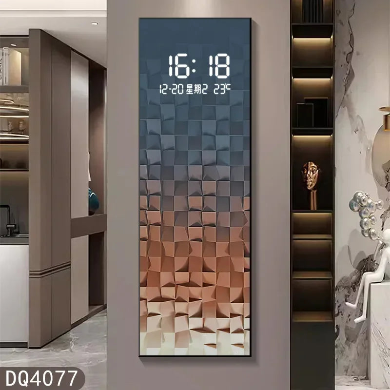 Nordic Style Digital Clock Wall Art Aesthetic Unique Luminous Modern Digital Clock Living Room Orologio Da Parete Home Decor