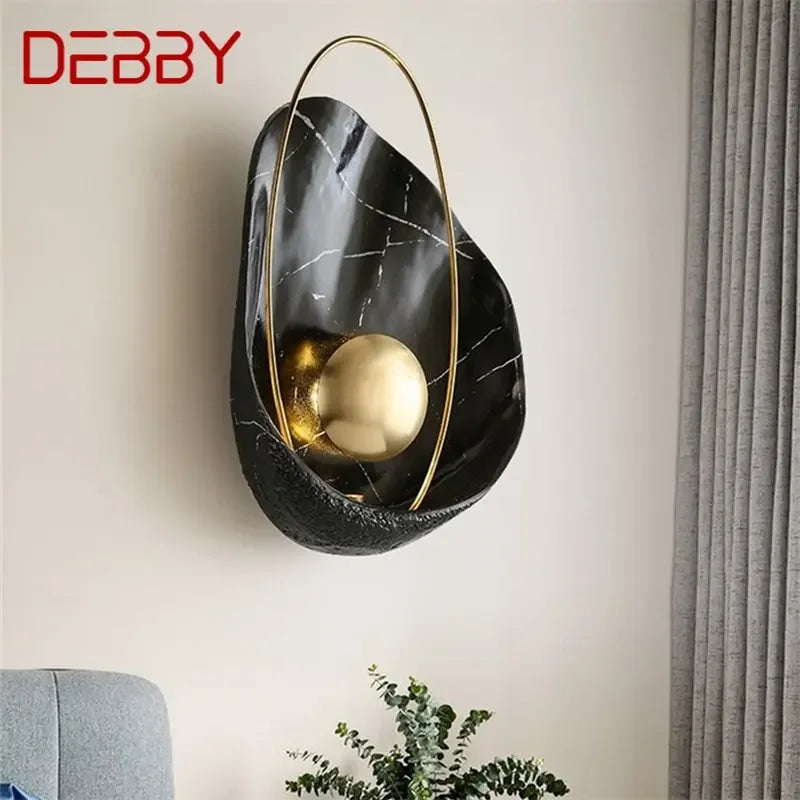 DEBBY Nordic Creative Wall Light Sconces Modern LED Lamp Pearl Shade Fixtures for Home Living Room