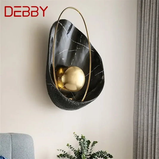 DEBBY Nordic Creative Wall Light Sconces Modern LED Lamp Pearl Shade Fixtures for Home Living Room