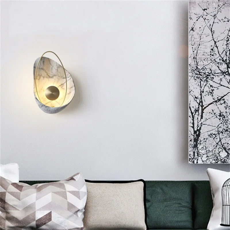 DEBBY Nordic Creative Wall Light Sconces Modern LED Lamp Pearl Shade Fixtures for Home Living Room
