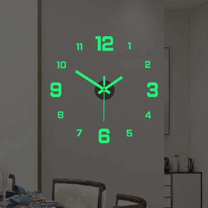 Buy 3D Luminous Wall Clock | Premium Acrylic Decor | Only $7.55