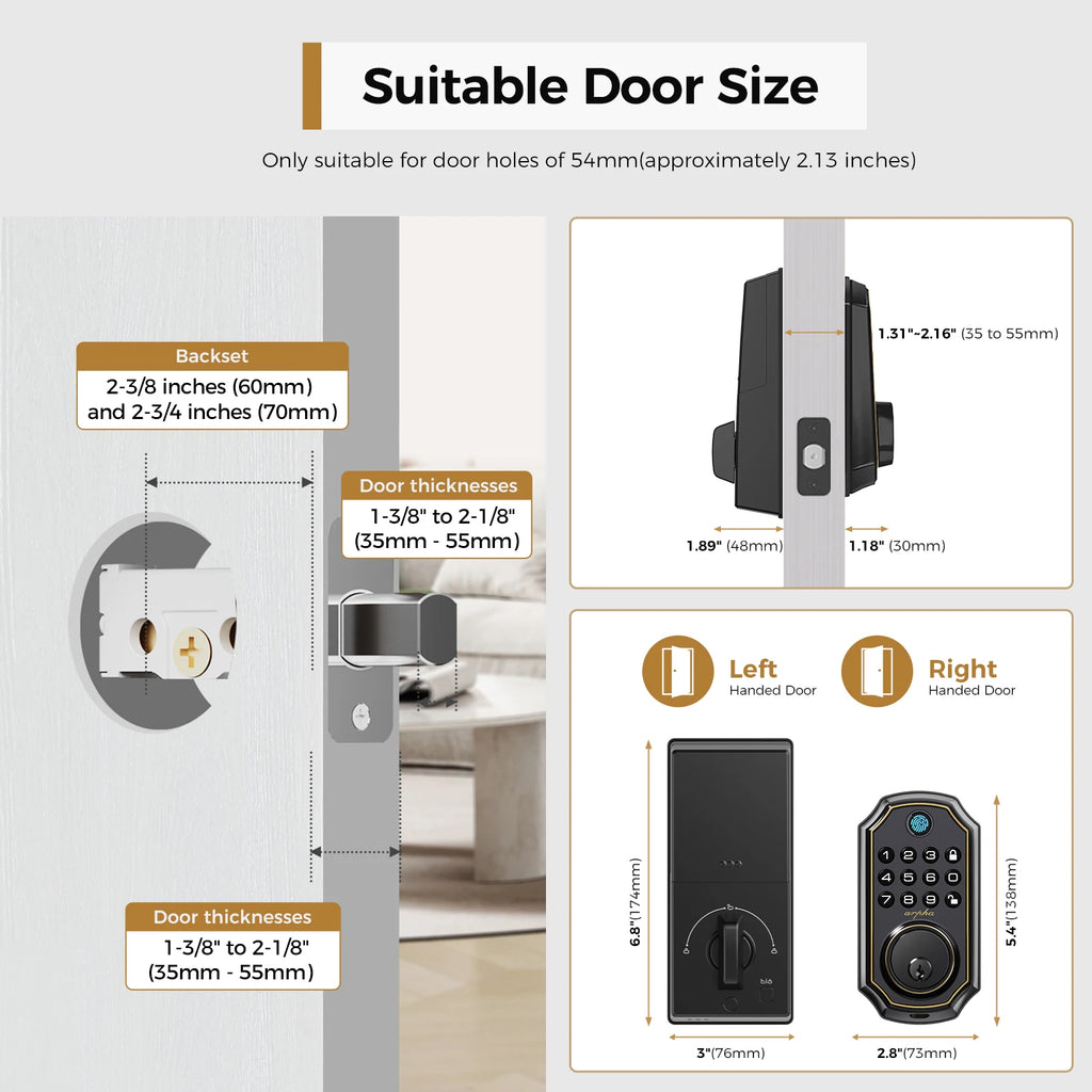 Buy Smart Fingerprint Deadbolt | Secure Keyless Entry – Only $95.65