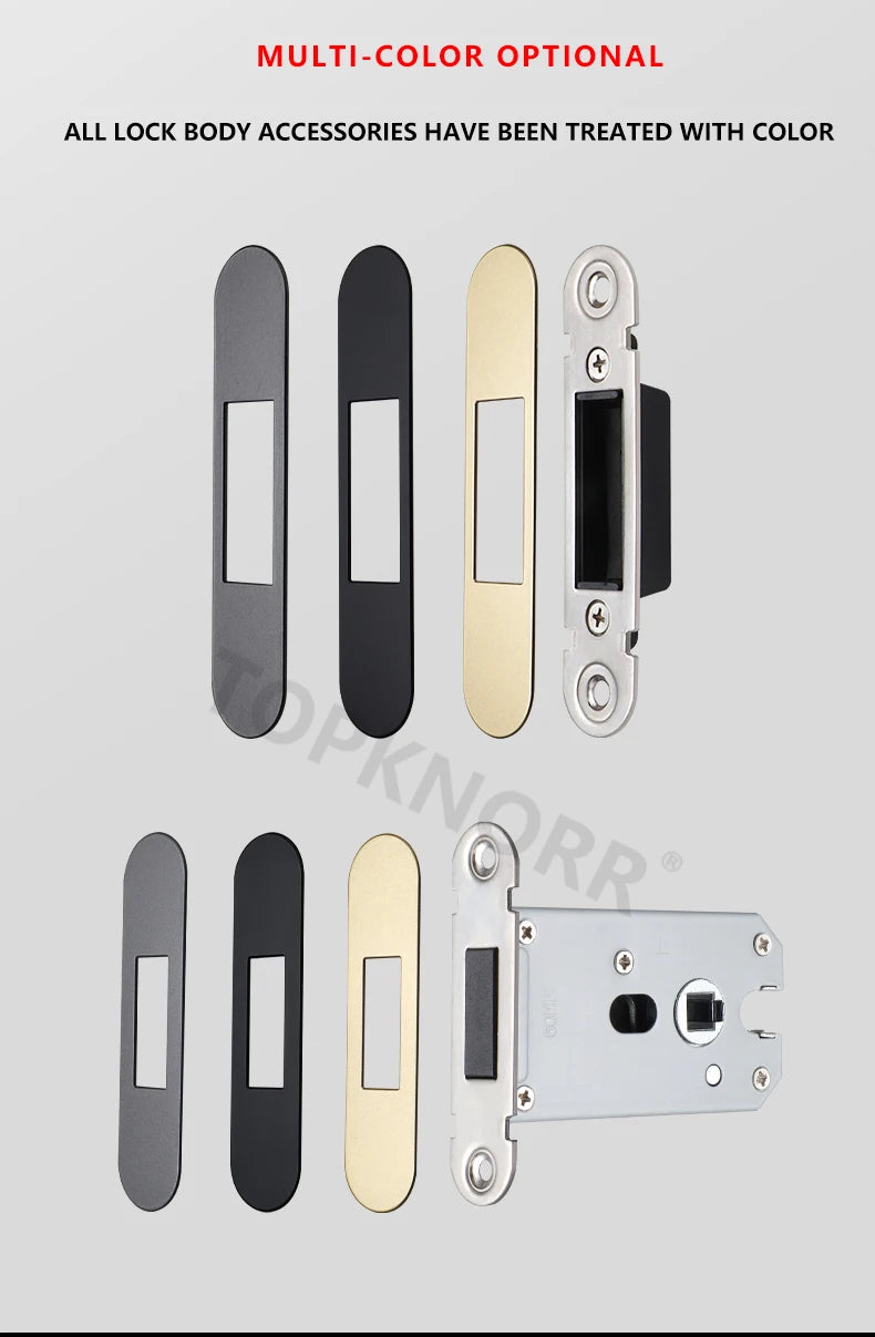 Bedroom Black Door Lock Magnetic Mute Lock Indoor Wooden Door Lock Bathroom Household Simple Door Handle Locks Handles Interior
