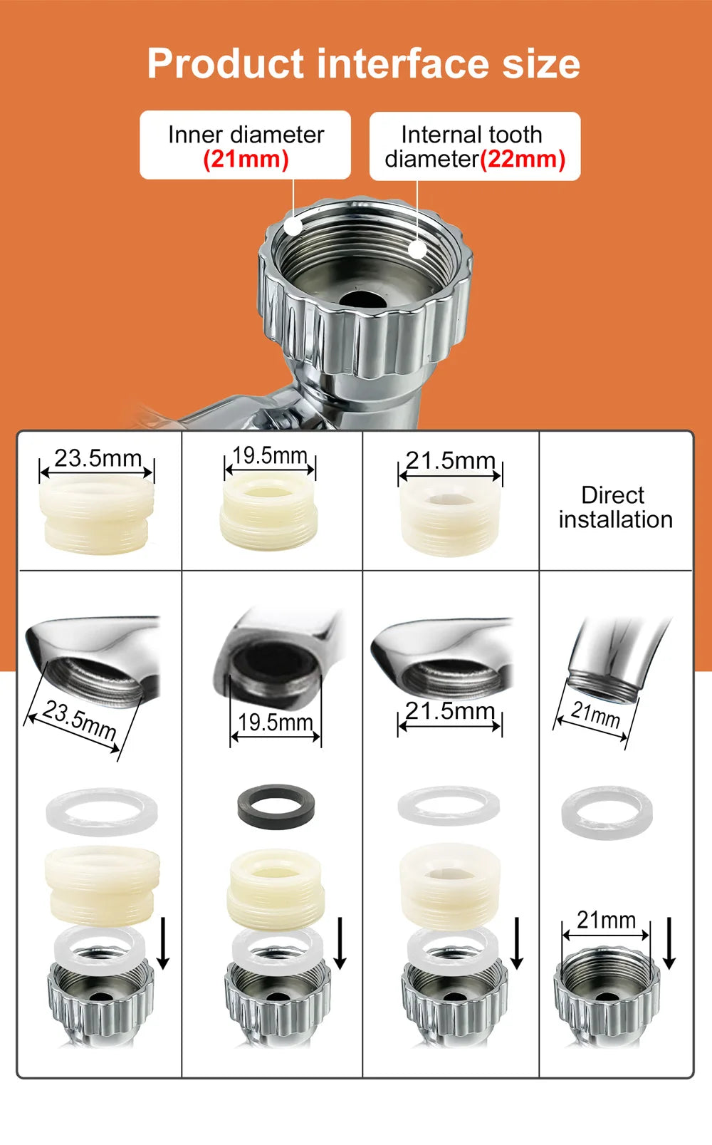 Buy Rotatable Faucet Sprayer at $6.73 | Premium Quality & Fast