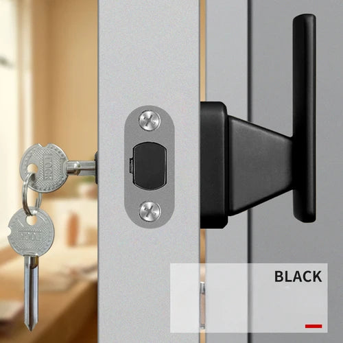 Lowest price invisible door handle anti backlock wooden door hidden door single side lock withkey hidden lock furniture hardware