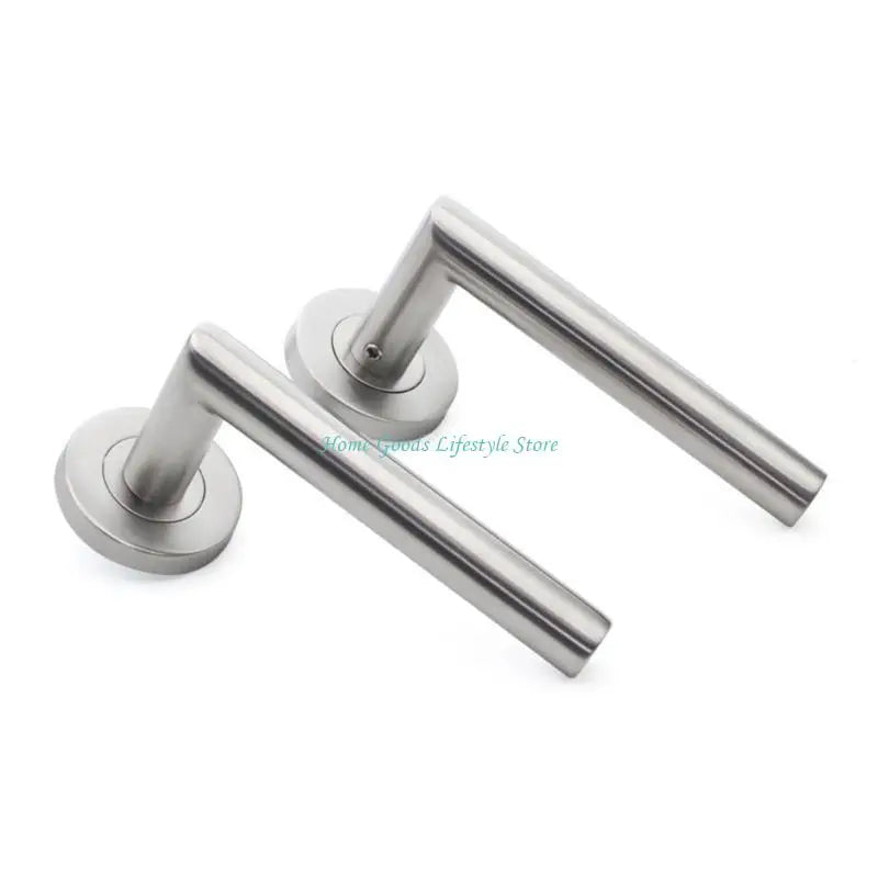 E74E Steel Door Handle Set with Key Access Round Door Handle set for Interior door