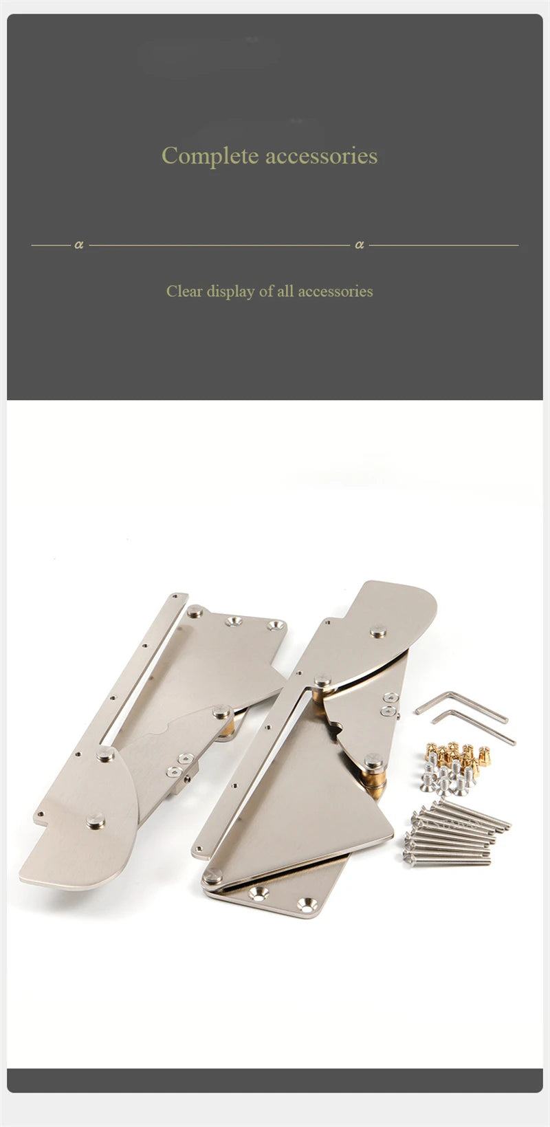 Downward Flipping Cabinet Door Support 80kg Stainless Steel Bracket Desk Flip Table Top Connection Pull-Down Hinge