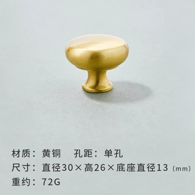 Brass Furniture Handles Modern Wardrobe Dresser Cupboard Cabinet Drawer Knobs Kitchen Cabinet Handles Refrigerator Door Pulls