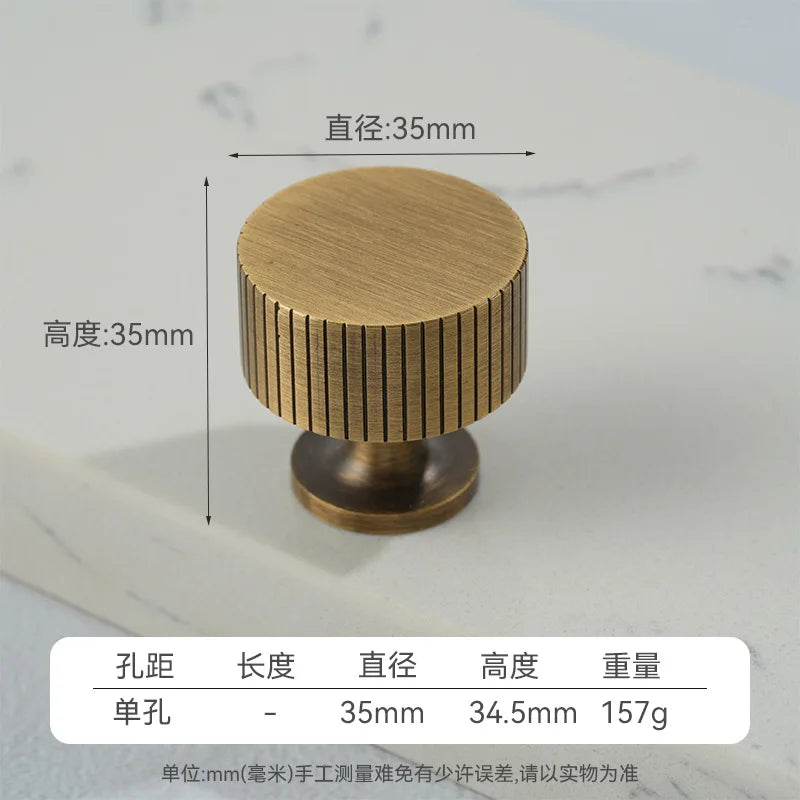 Antique Bronze Color Door Knobs Solid Brass New Chinese Style Furniture Hardware Concealed Pull Handle for Cabinet Drawer Door