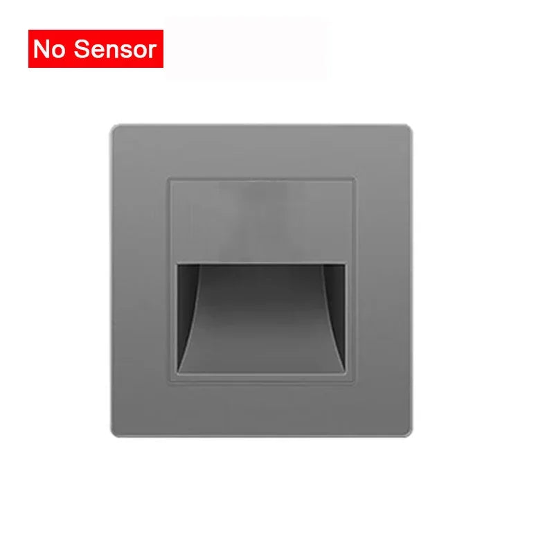 PIR Motion Detector Light Sensor led lights AC 110V-240V Recessed staircase bedroom wall lamp led night light