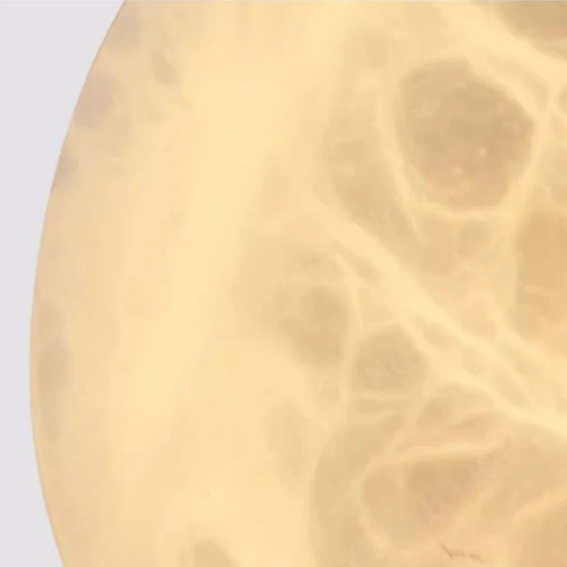 Minimalist Spanish Natural Marble Round Led Wall Lamp Nordic Simple Modern Living Room Background Wall Bedroom Bedside Lamps