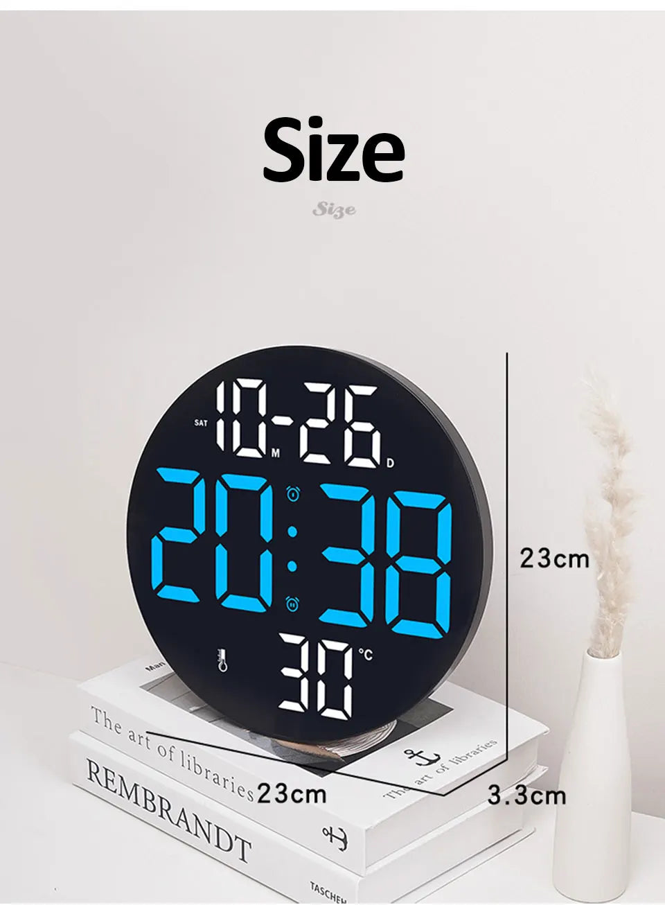 Buy LED Wall Clock with Dual Alarms - Only $57.48 | Free Shipping