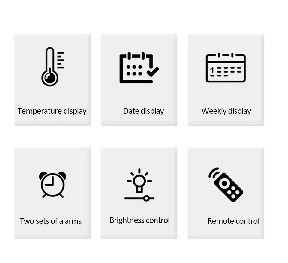 Buy LED Wall Clock with Dual Alarms - Only $57.48 | Free Shipping