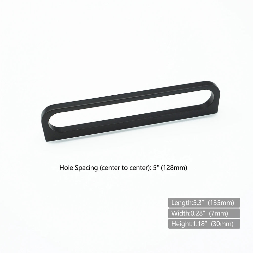 320mm Longer Alloy Furniture Handles Black Kitchen Cabinet Handle Hardware Round Square Single Hole Door Knobs Wardrobe Pulls