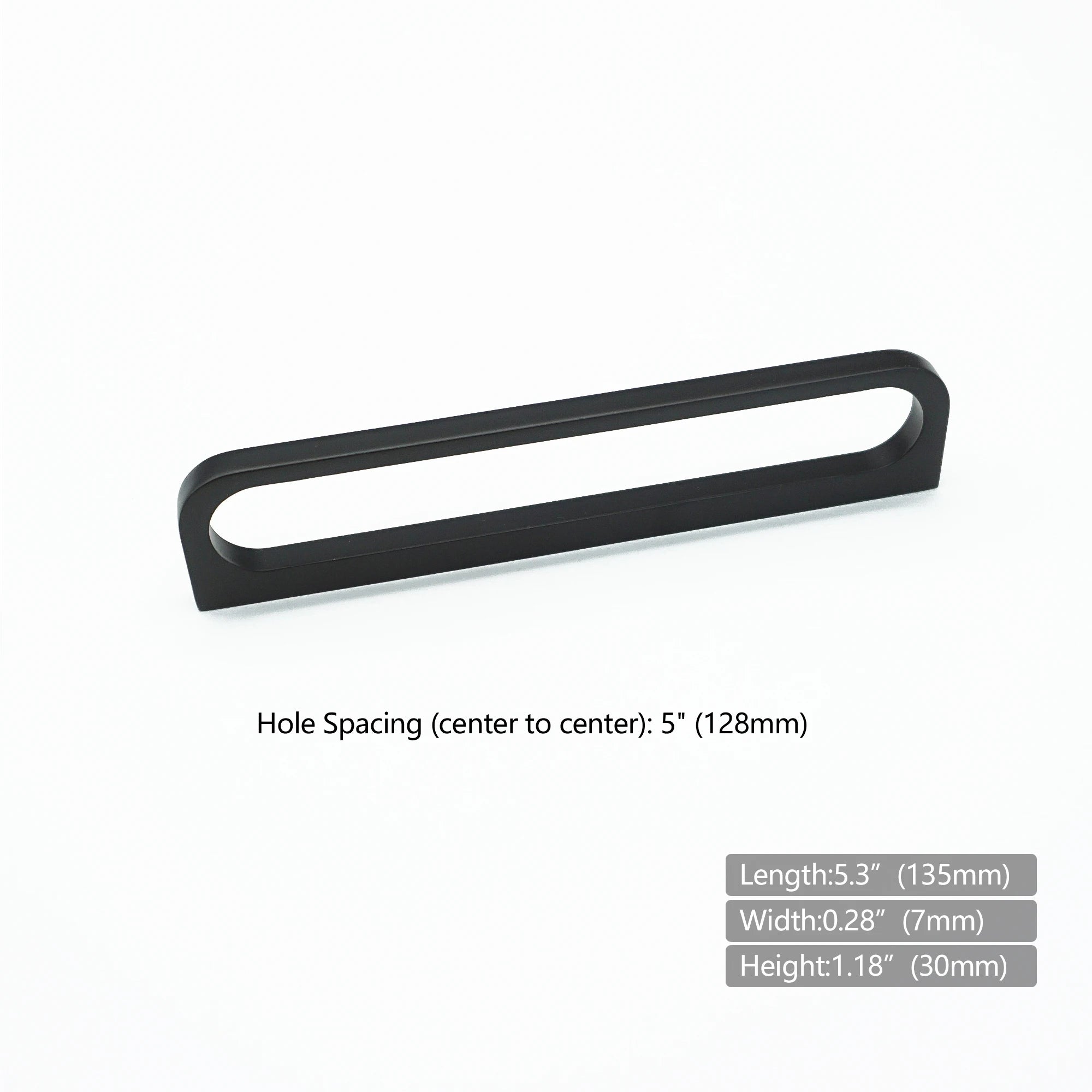 320mm Longer Alloy Furniture Handles Black Kitchen Cabinet Handle Hardware Round Square Single Hole Door Knobs Wardrobe Pulls