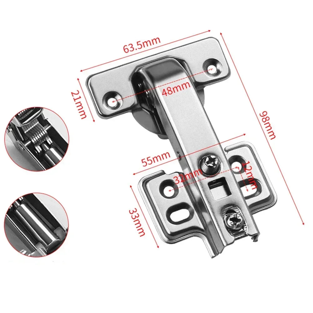 2pcs 90 Degree Buffer Hinge Kitchen Cabinet Hydraulic Hinge Folding Door Large Angle Buffer Hinge Furniture Door Hardware