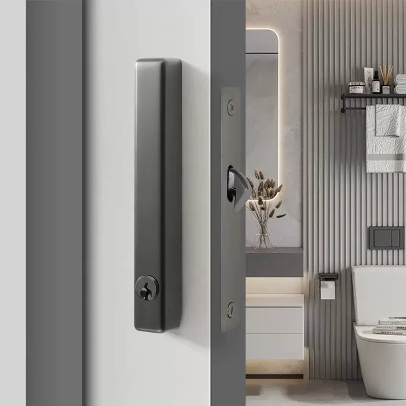 New Family Safety Sliding Door Lock Modern Simple Solid Wood Door Lock Hook Lock Toilet Black Sliding Door Lock Furniture Lock