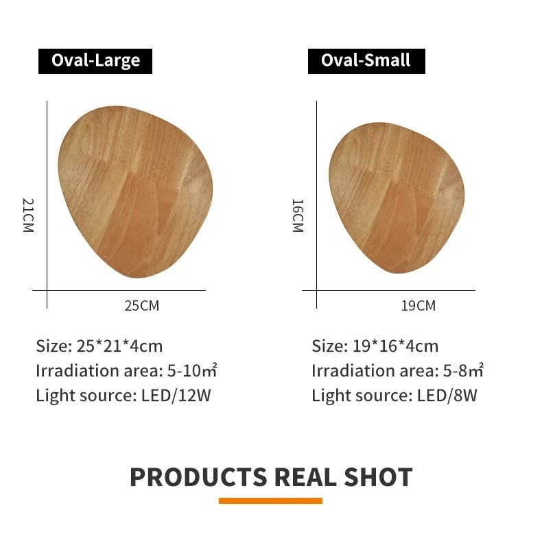 Original LED Wooden Craft Wall Lamp with Light Source Wall-mounted Indoor Lighting Atmosphere Lights COB Chip Bedside Lamp