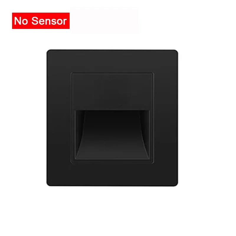 PIR Motion Detector Light Sensor led lights AC 110V-240V Recessed staircase bedroom wall lamp led night light