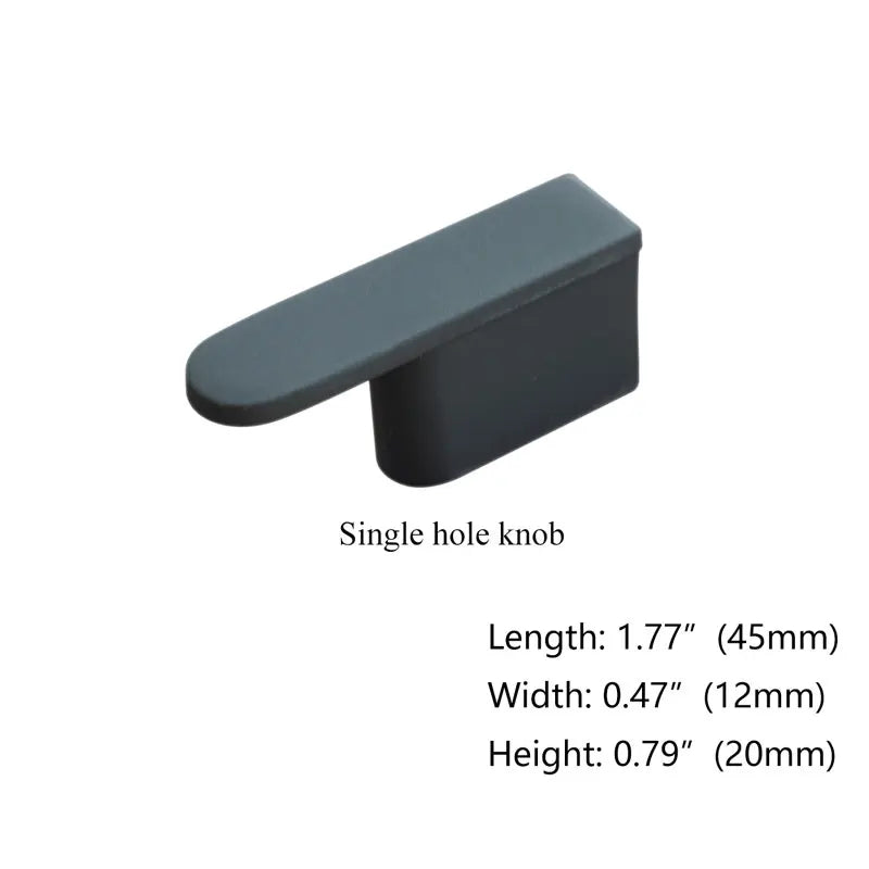 320mm Longer Alloy Furniture Handles Black Kitchen Cabinet Handle Hardware Round Square Single Hole Door Knobs Wardrobe Pulls