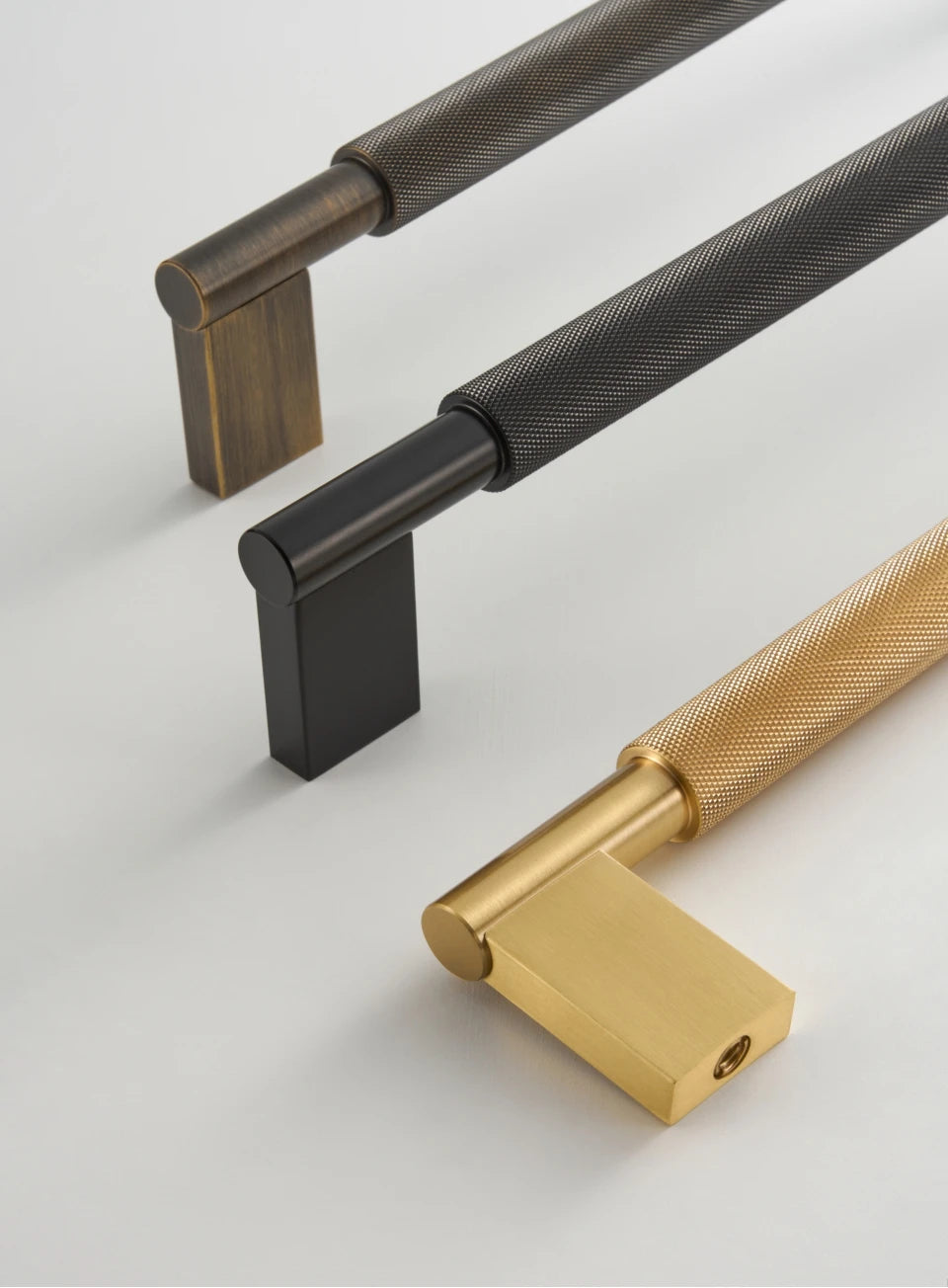 Nurlin Solid Brass Door Double Single Sided Cross Knurled Kitchen Refrigerator Appliance Closet Pull Bar Wood Gate Glass Door