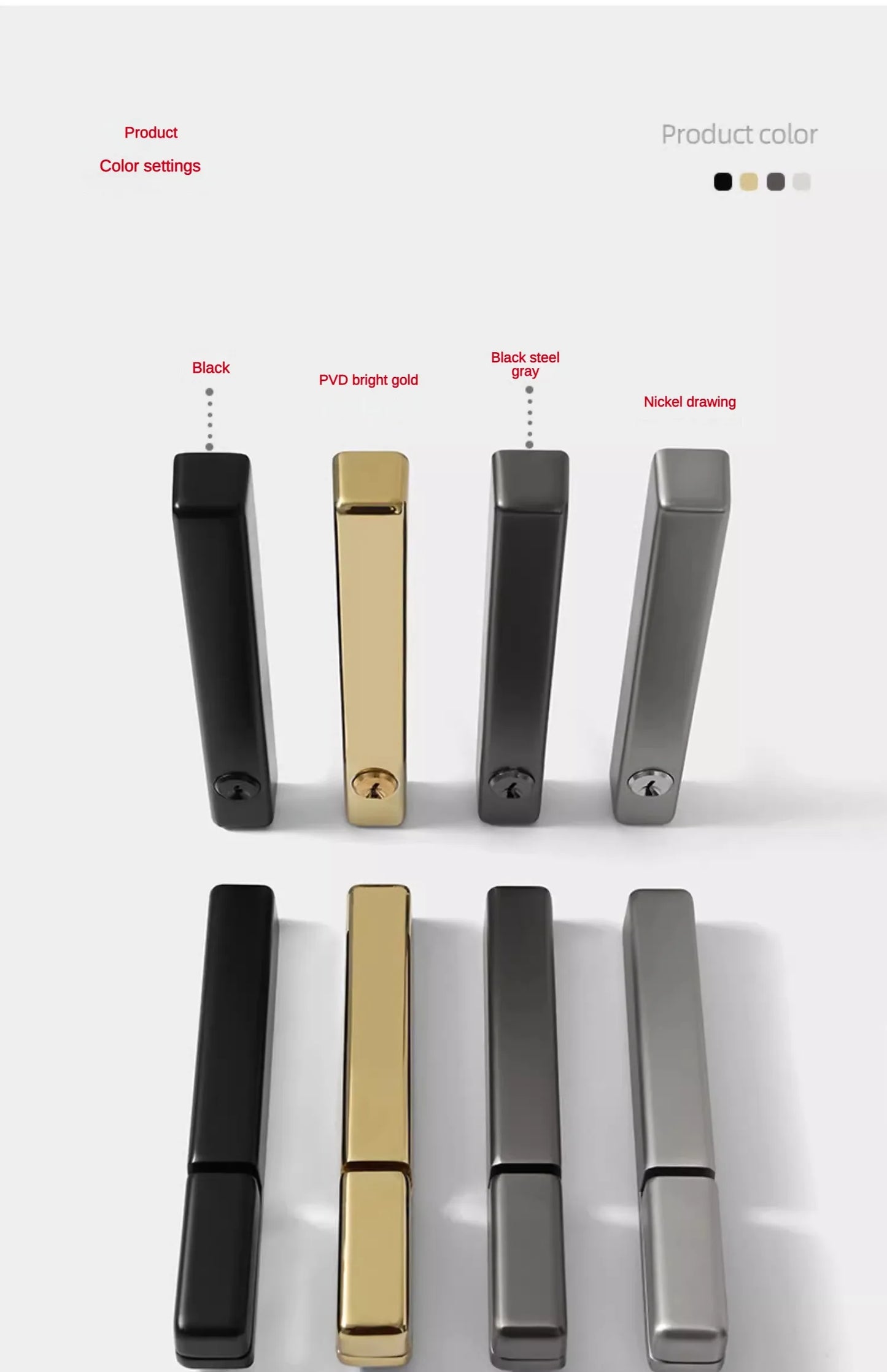New Family Safety Sliding Door Lock Modern Simple Solid Wood Door Lock Hook Lock Toilet Black Sliding Door Lock Furniture Lock
