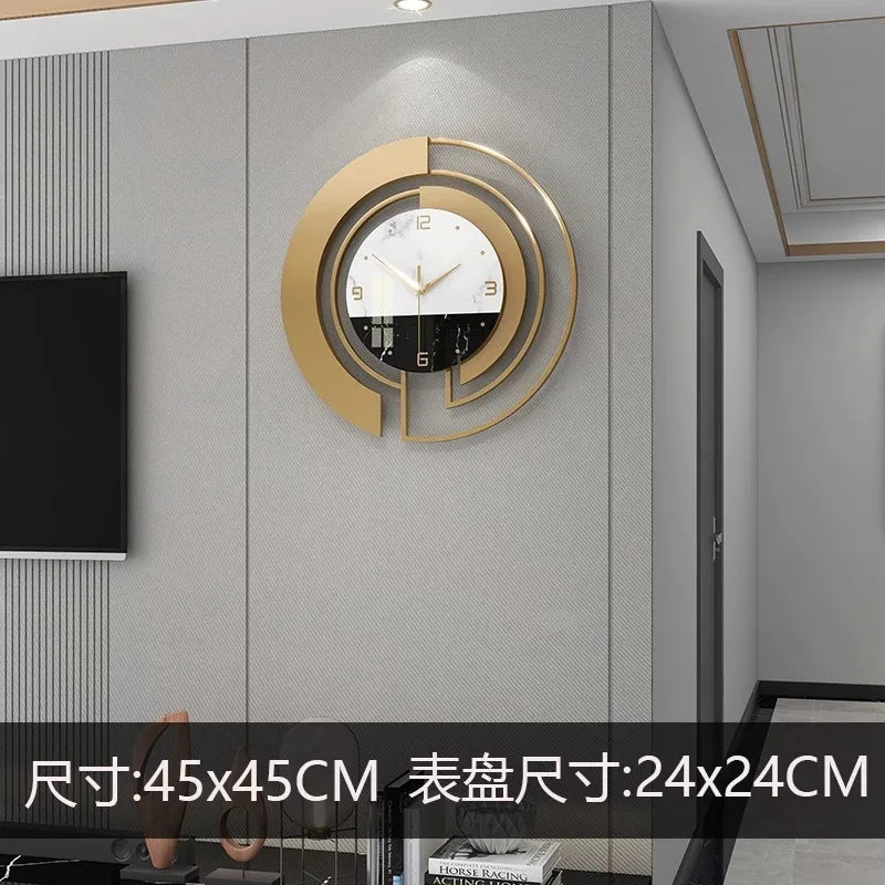 Wall Clock Living Room Light Luxury Fashion Home Decoration Simple Entrance Creative Art Internet Celebrity Clock Wall Hanging