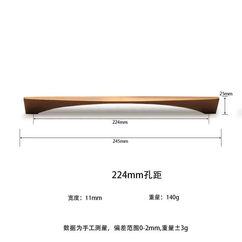 Nordic Classic Drawer Handle Antique Bronze Golden Handle Wine Cabinet Closet Door Handle Furniture Hardware Zinc Alloy