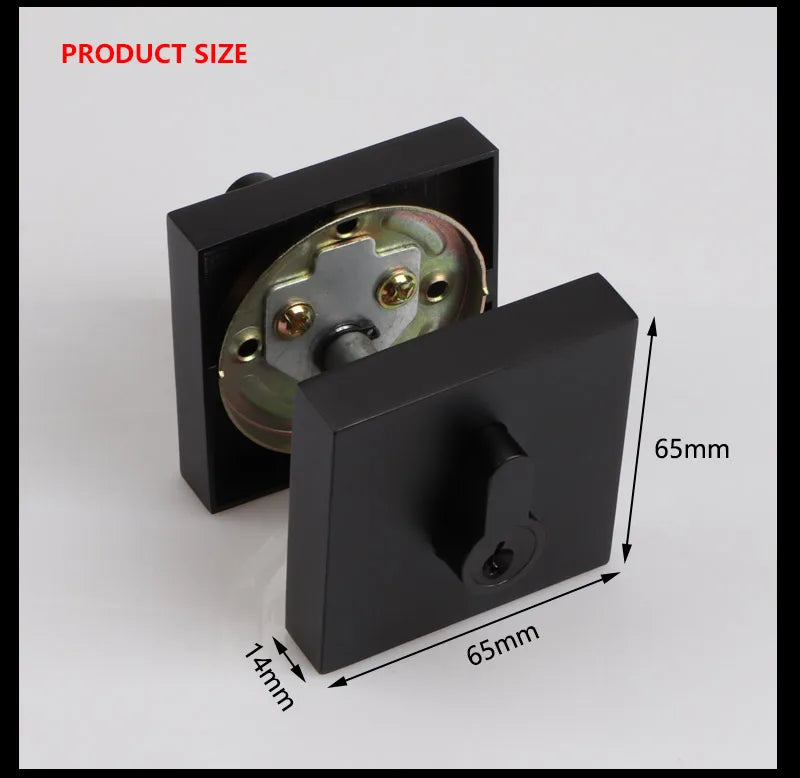 Zinc Alloy Deadlock Invisible Exit Square Door Lock Indoor Bedroom Passage Auxiliary Lock Door Single Tongue Hidden Lock