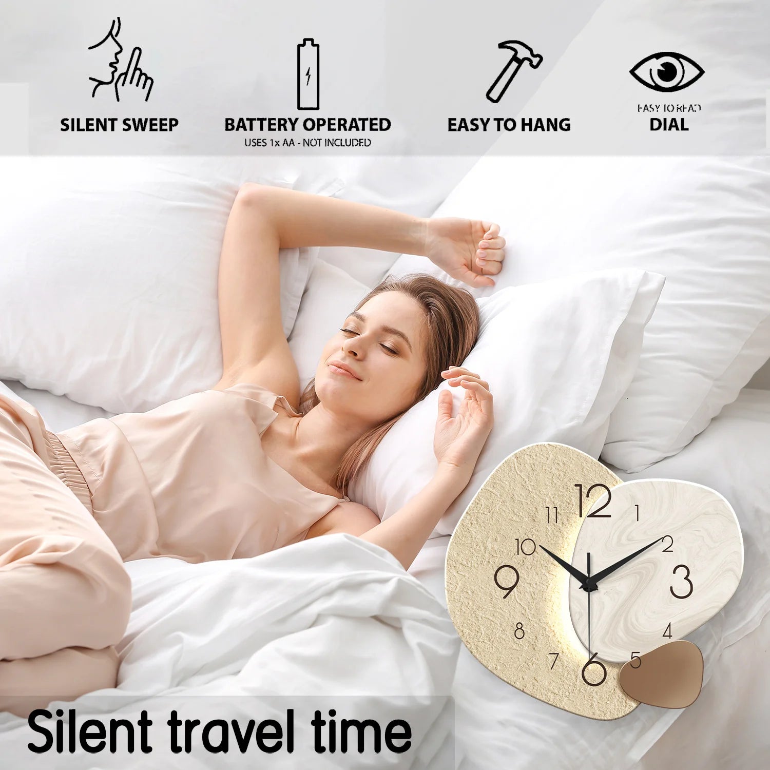 Buy Silent Quartz Wall Clock - Modern Decor | Only $38.6