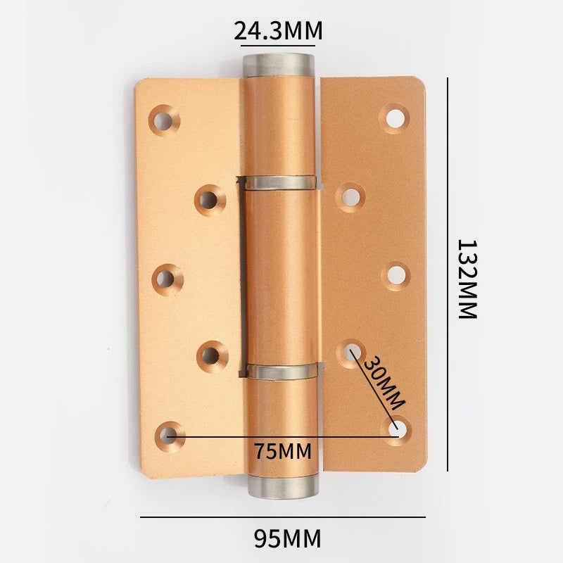 5-inch Hydraulic Damping Buffer Hinge Aluminum Alloy Flat Opening Hinge Automatic Door Closer Multifunctional Door Hardware