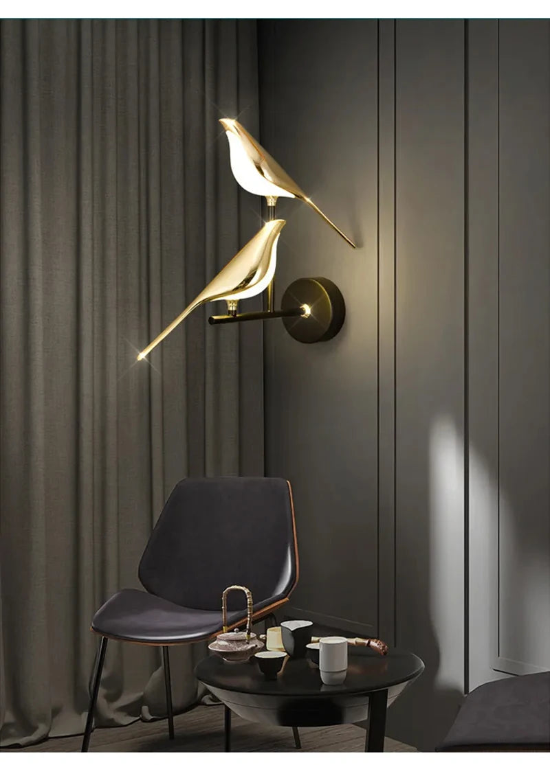 Buy Nordic Golden Bird LED Wall Lamp | Save 20% Now