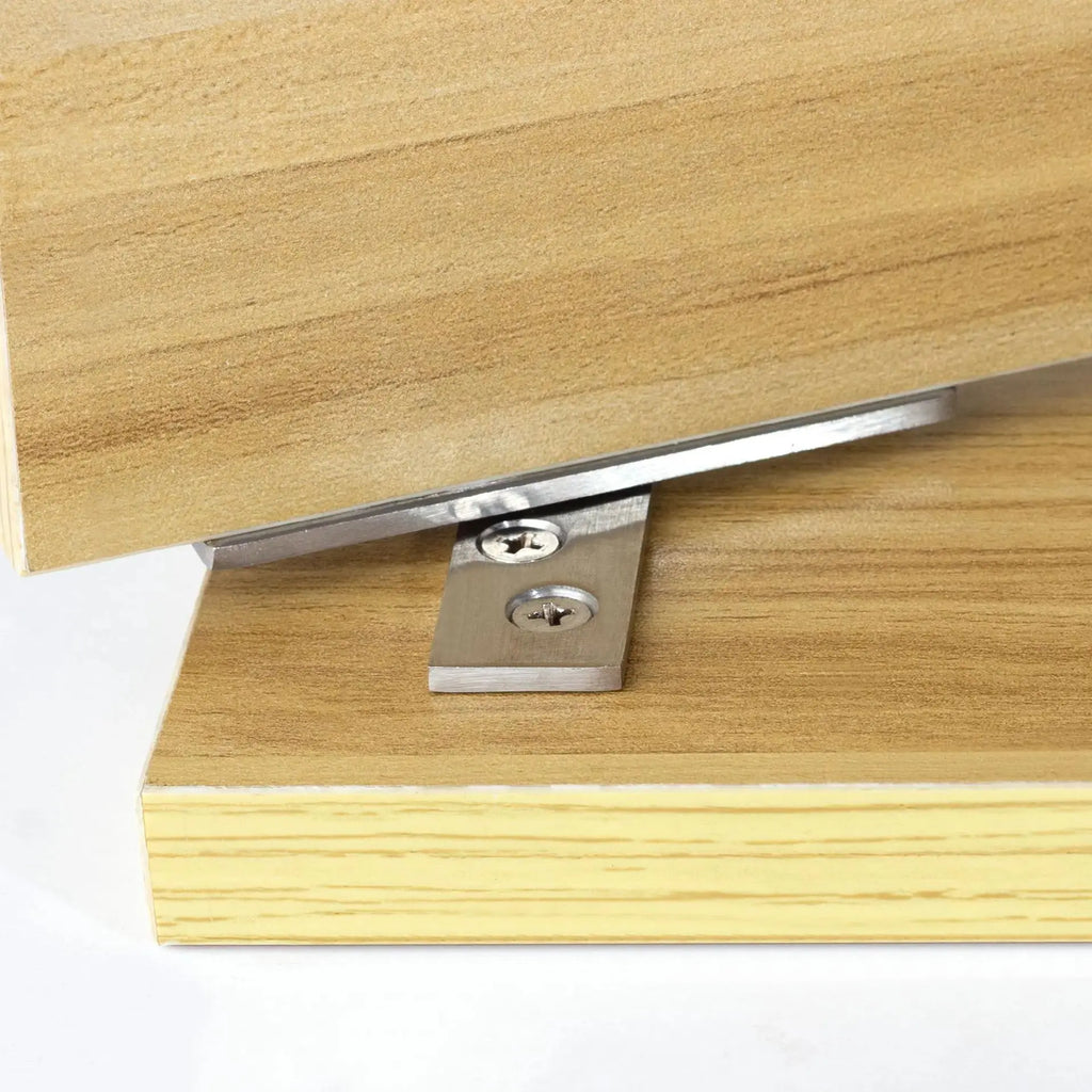 Stainless steel pivot hinge with 360-degree rotation for wooden doors, featuring central and offset-axes design.