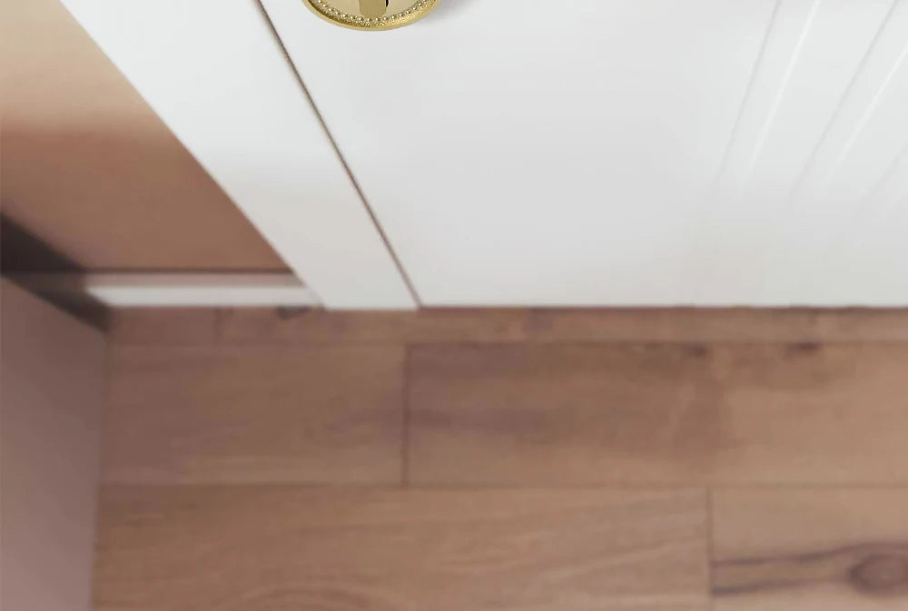 French door lock for indoor and household use, copper brushed matte wood door, split handle, bedroom silent lock