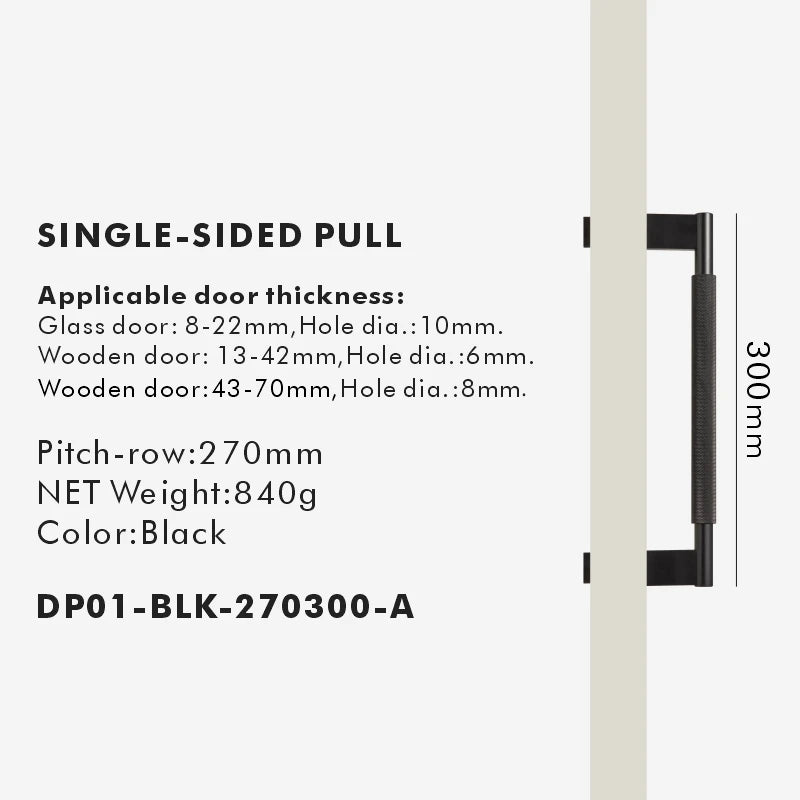 Nurlin Solid Brass Door Double Single Sided Cross Knurled Kitchen Refrigerator Appliance Closet Pull Bar Wood Gate Glass Door